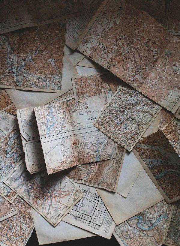 maps lying on the floor